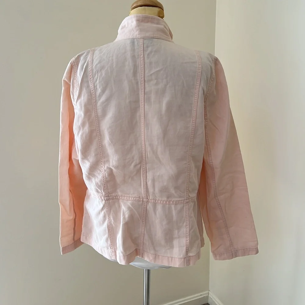 Talbots SZ 16, pale blush cotton light weight spring/summer jacket.